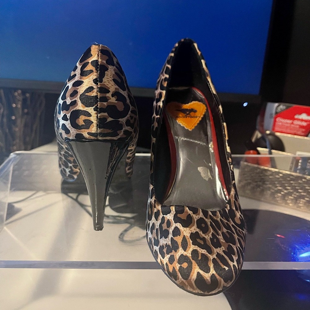 Leopard print heels